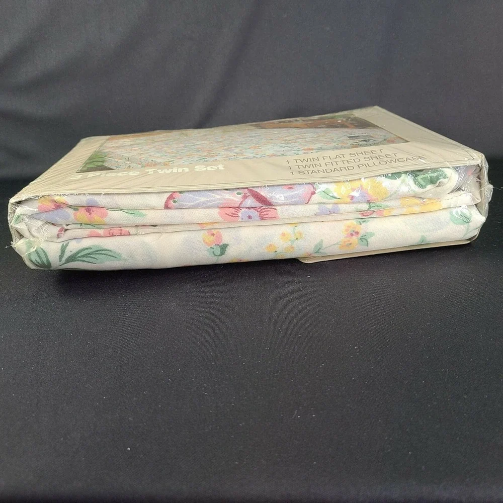 Cannon Monticello Twin Sheet‎ Set Floral Cottagecore 3 Piece Fortel Vintage New
